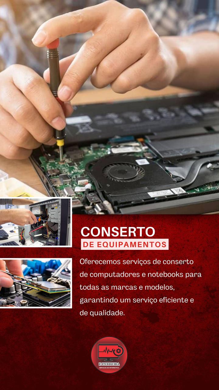 Técnico realizando manutenção e conserto de computador